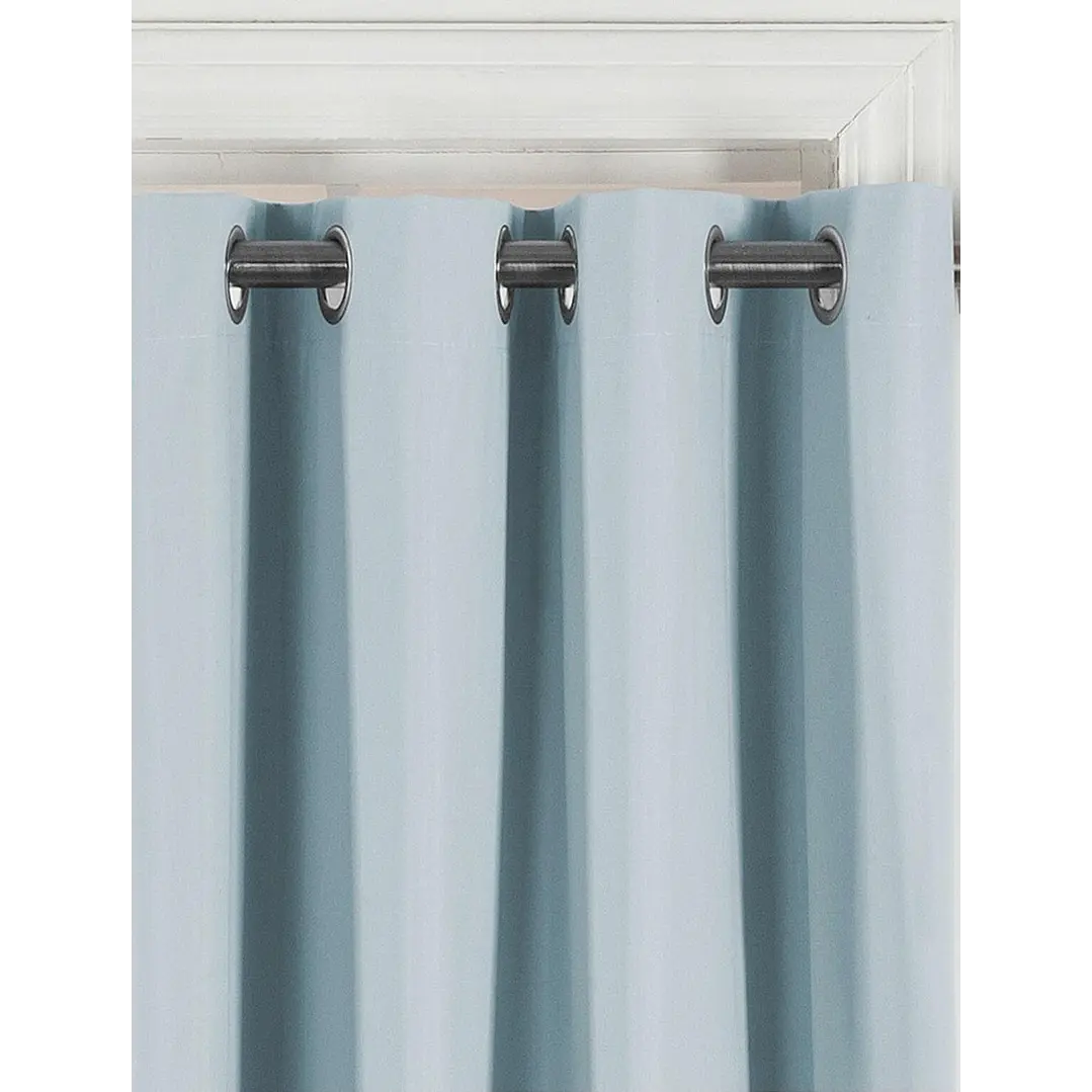 Cortina Blackout 100% Engomada Termica Tela Ligera 140x225 - Microfibra Premium - 2 Paños Negro 24