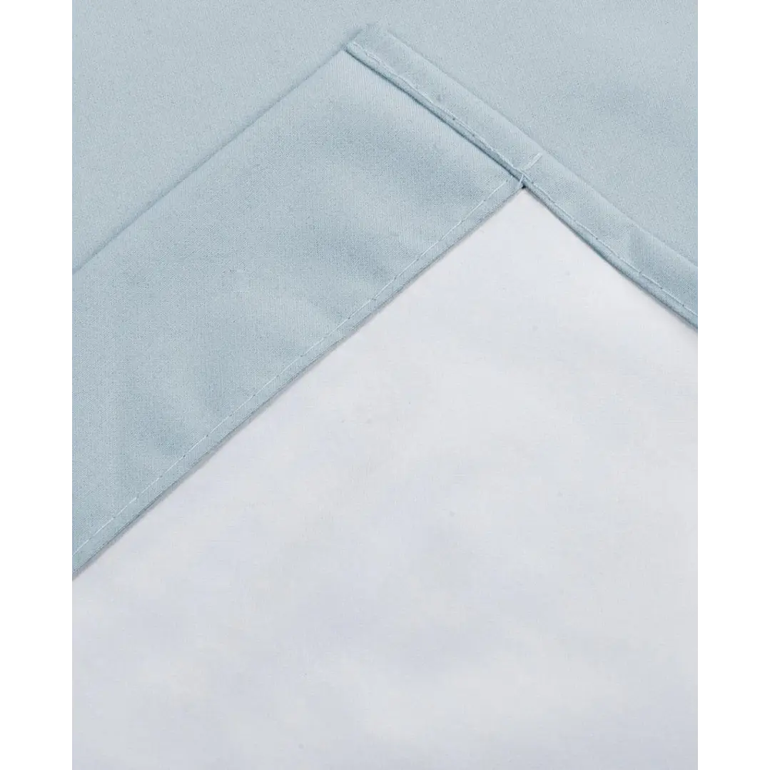Cortina Blackout 100% Engomada Termica Tela Ligera 140x225 - Microfibra Premium - 2 Paños Negro 25