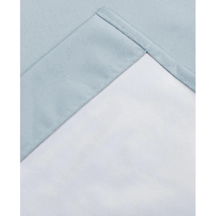 Cortina Blackout 100% Engomada Termica Tela Ligera 140x225 - Microfibra Premium - 2 Paños Negro 25