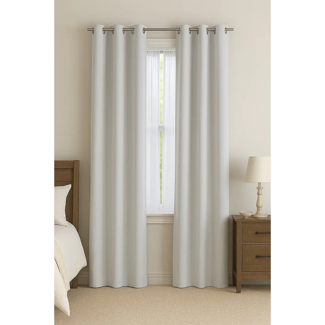 Cortina Blackout 100% Engomada Termica Tela Ligera 140x225 - Microfibra Premium - 2 Paños Negro 27