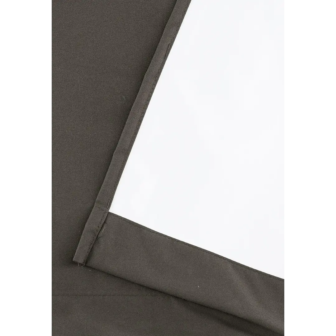Cortina Blackout 100% Engomada Termica Tela Ligera 140x225 - Microfibra Premium - 2 Paños Negro 43