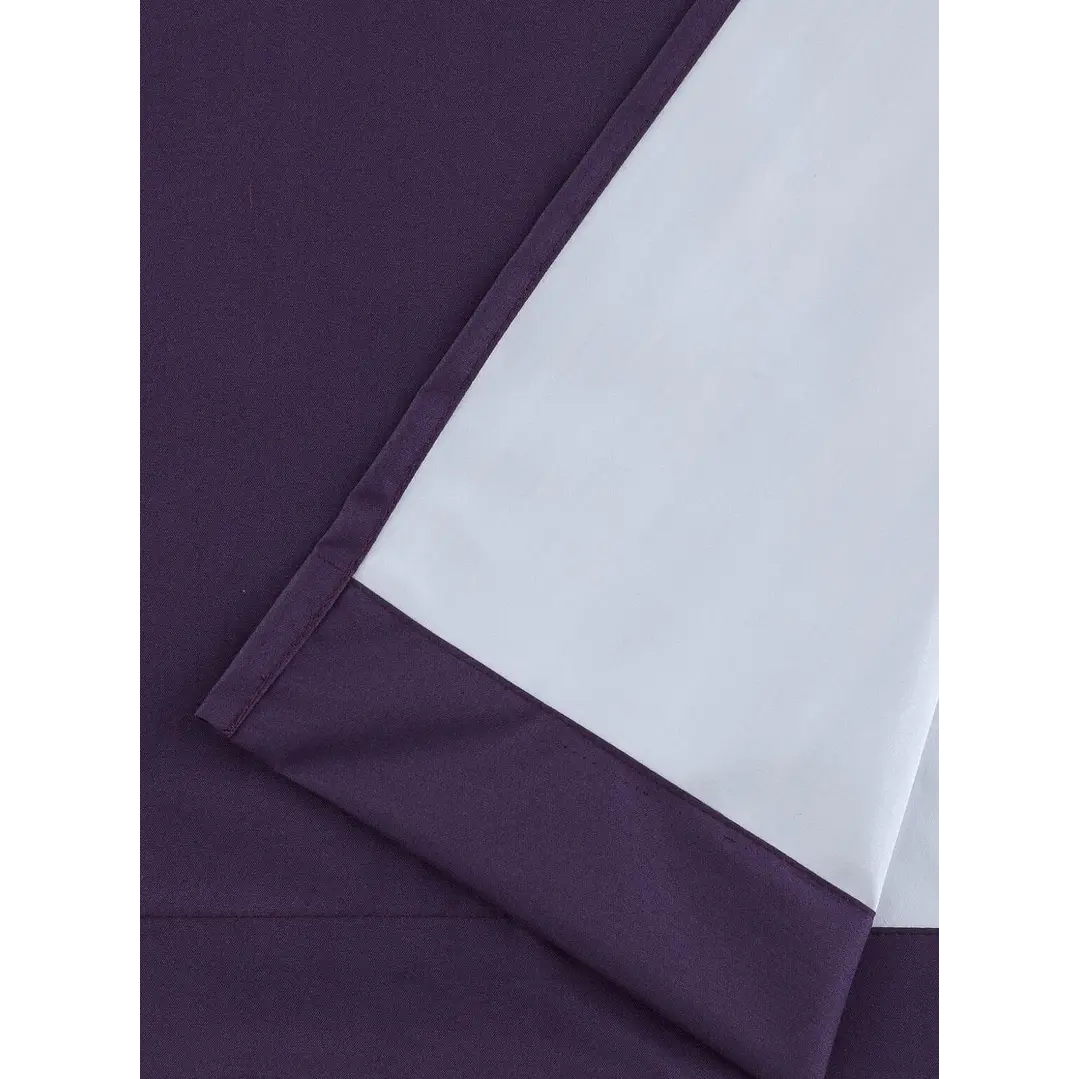 Cortina Blackout 100% Engomada Termica Tela Ligera 140x225 - Microfibra Premium - 2 Paños Negro 52