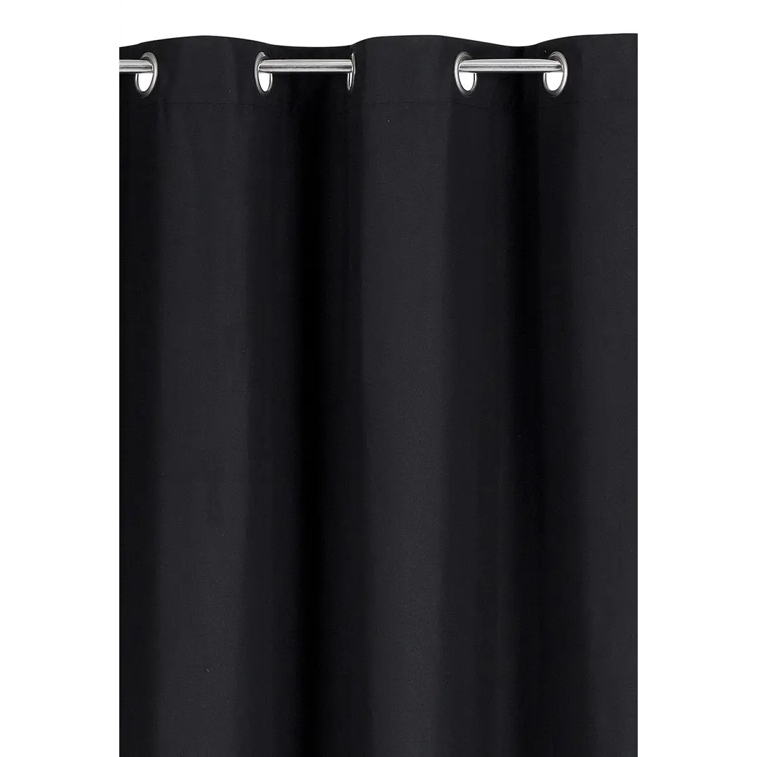 Cortina Blackout 100% Engomada Termica Tela Ligera 140x225 - Microfibra Premium - 2 Paños Negro 69