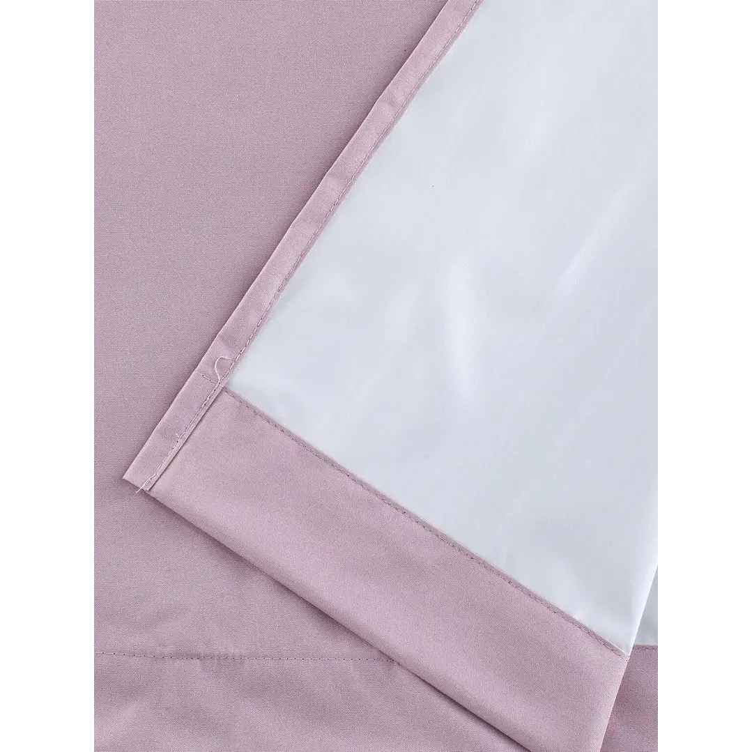 Cortina Blackout 100% Engomada Termica Tela Ligera 140x225 - Microfibra Premium - 2 Paños Negro 88