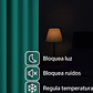Cortina Blackout 100% Engomada Termica Tela Ligera 140x225 - Microfibra Premium - 2 Paños Negro - Miniatura 95