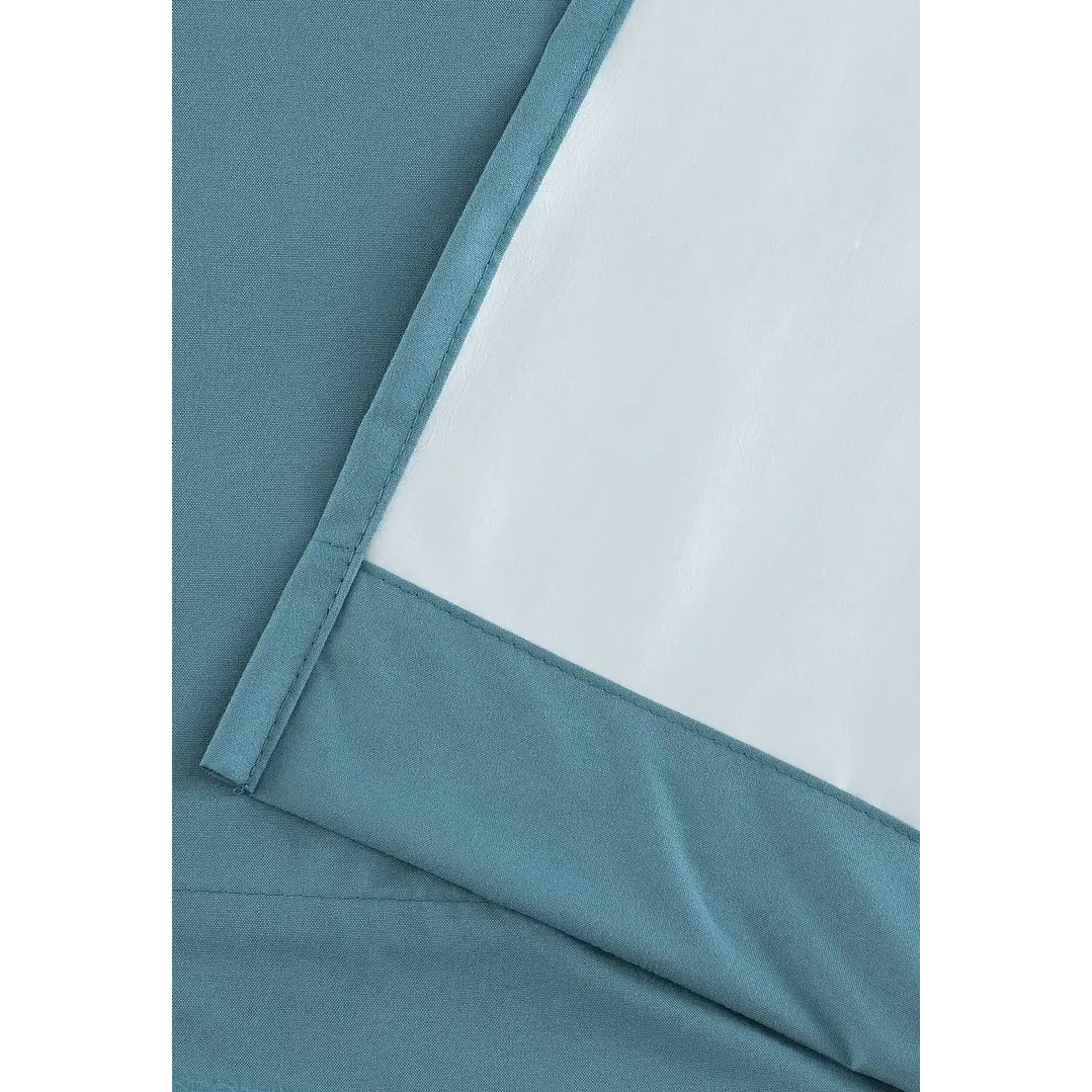 Cortina Blackout 100% Engomada Termica Tela Ligera 140x225 - Microfibra Premium - 2 Paños Negro 97