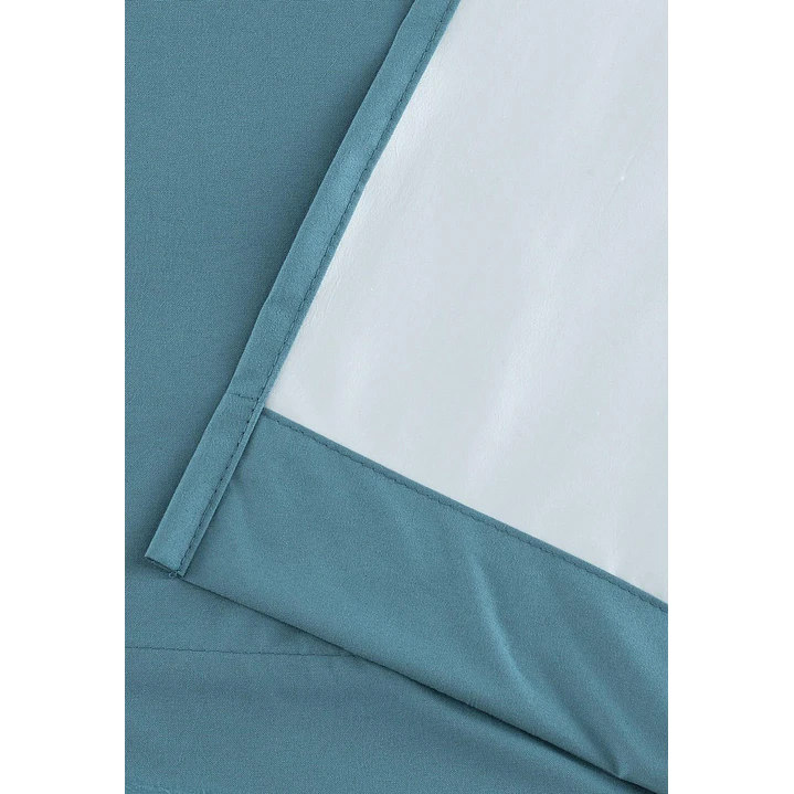 Cortina Blackout 100% Engomada Termica Tela Ligera 140x225 - Microfibra Premium - 2 Paños Negro 97
