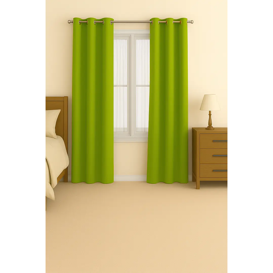 Cortina Blackout 100% Engomada Termica Tela Ligera 140x225 - Microfibra Premium - 2 Paños Negro 99
