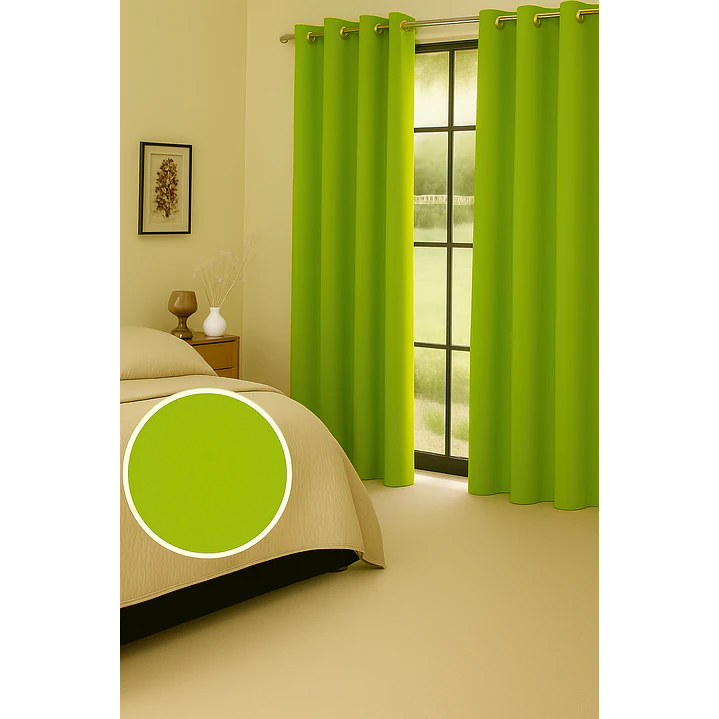 Cortina Blackout 100% Engomada Termica Tela Ligera 140x225 - Microfibra Premium - 2 Paños Negro 101