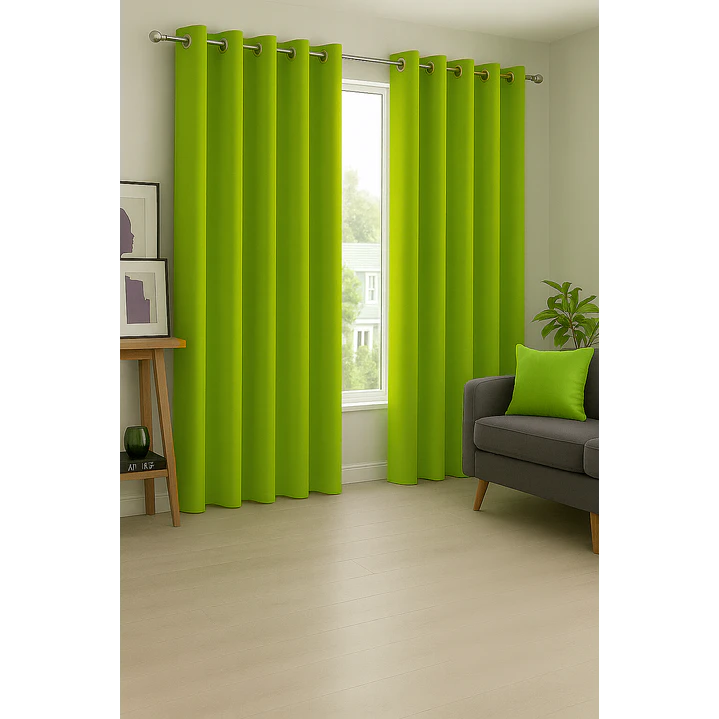 Cortina Blackout 100% Engomada Termica Tela Ligera 140x225 - Microfibra Premium - 2 Paños Negro 103