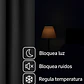 Cortina Blackout 100% Engomada Termica Tela Ligera 140x225 - Microfibra Premium - 2 Paños Negro - Miniatura 113