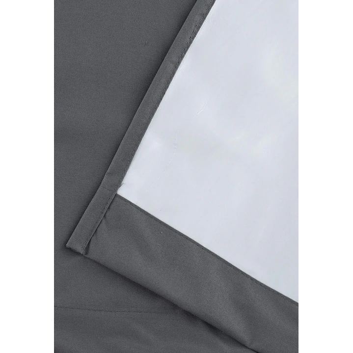 Cortina Blackout 100% Engomada Termica Tela Ligera 140x225 - Microfibra Premium - 2 Paños Negro 115