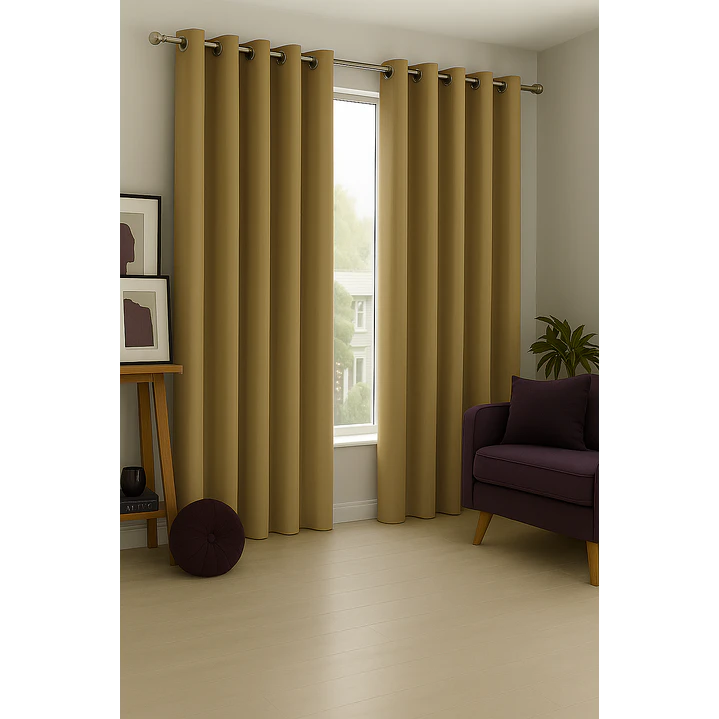 Cortina Blackout 100% Engomada Termica Tela Ligera 140x225 - Microfibra Premium - 2 Paños Negro 121
