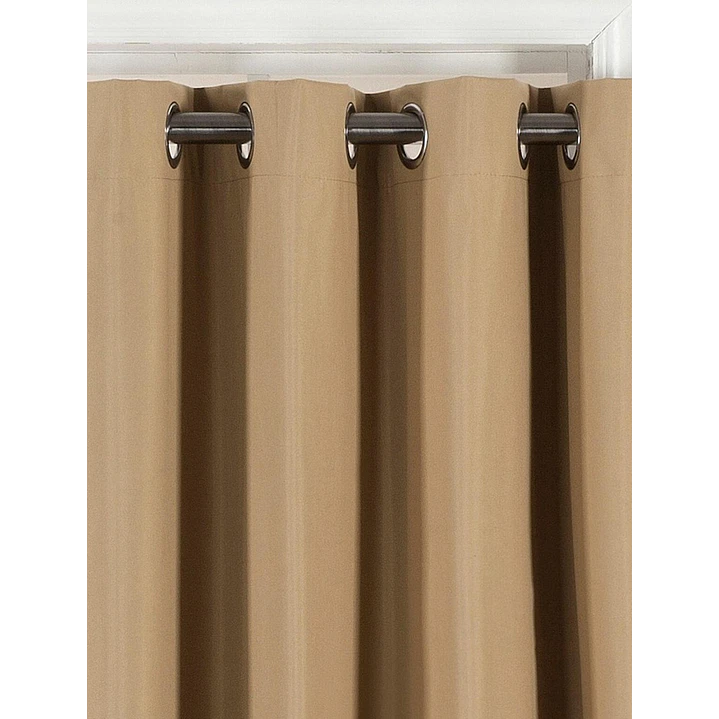 Cortina Blackout 100% Engomada Termica Tela Ligera 140x225 - Microfibra Premium - 2 Paños Negro 123