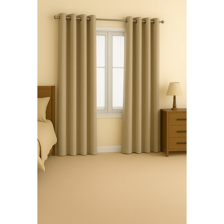 Cortina Blackout 100% Engomada Termica Tela Ligera 140x225 - Microfibra Premium - 2 Paños Negro 126