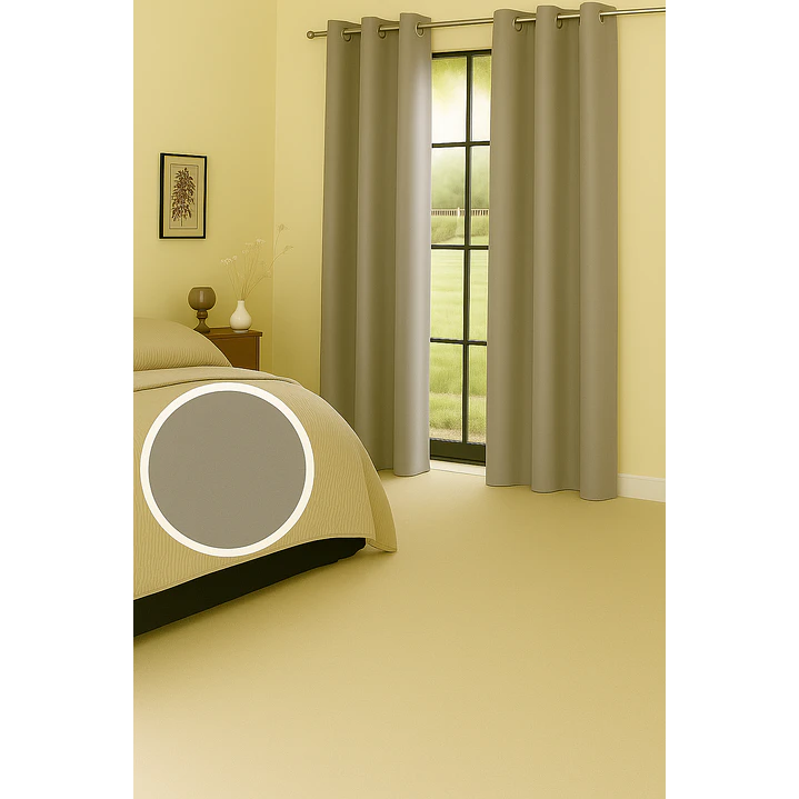 Cortina Blackout 100% Engomada Termica Tela Ligera 140x225 - Microfibra Premium - 2 Paños Negro 129