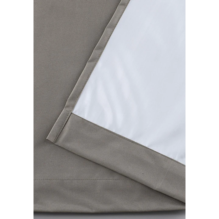 Cortina Blackout 100% Engomada Termica Tela Ligera 140x225 - Microfibra Premium - 2 Paños Negro 133