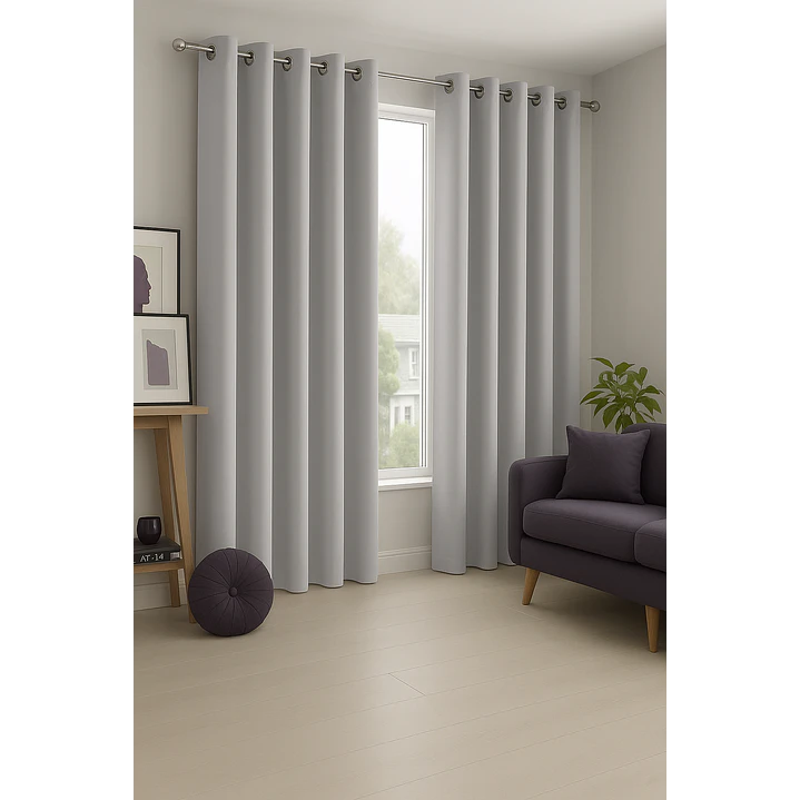 Cortina Blackout 100% Engomada Termica Tela Ligera 140x225 - Microfibra Premium - 2 Paños Negro 139