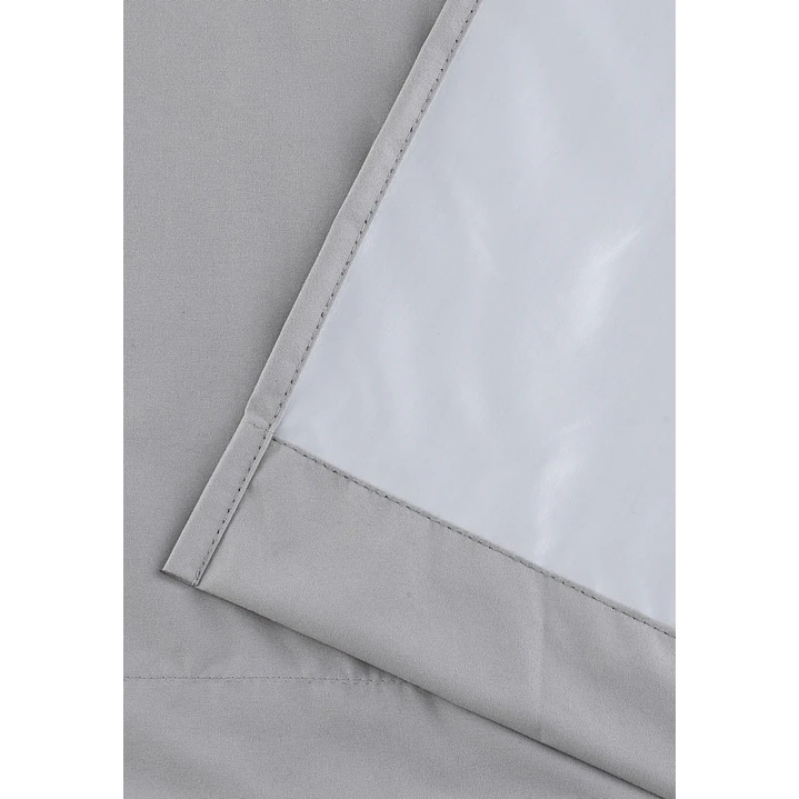 Cortina Blackout 100% Engomada Termica Tela Ligera 140x225 - Microfibra Premium - 2 Paños Negro 142