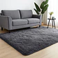 Alfombra Peluda Shaggy Gris 200x220 - Miniatura 4