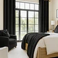 Cortina Blackout Tela Tipo Lino Gruesa 140x220 – Pack  2 Paños Negro - Miniatura 6