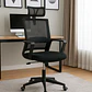 Silla de Oficina para Escritorio Mesh con Apoyacabeza Negra - Miniatura 6