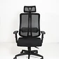 Silla de Oficina para Escritorio con Apoyacabeza Brazo Regulable Negra - Miniatura 4