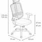 Silla de Oficina para Escritorio con Apoyacabeza Brazo Regulable Negra - Miniatura 5
