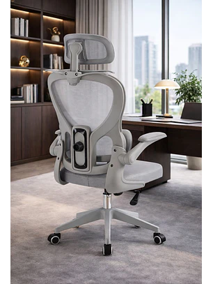 Silla Ergonomica de Oficina para Escritorio Gris