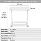Escritorio Funcional Altura Ajustable 120x60x63-86cm Blanco - Miniatura 3