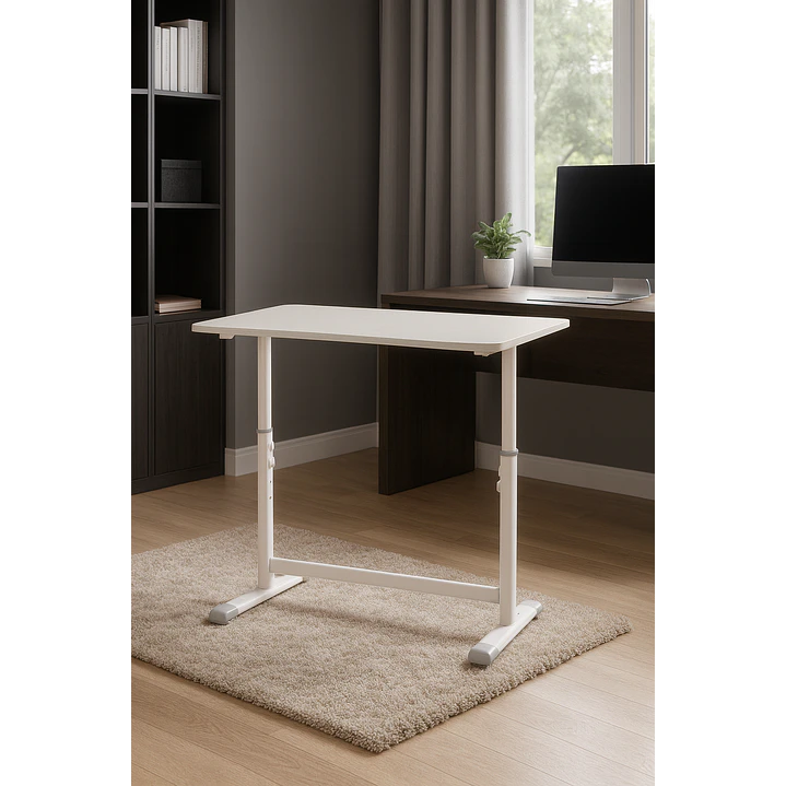 Escritorio Funcional Altura Ajustable 80x60x63-86cm Blanco 1