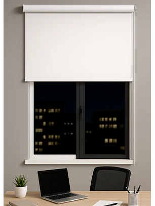 Cortina Roller Blackout Color Blanco