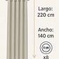 Cortina Blackout Tela Tipo Lino Gruesa 140x220 – Pack  2 Paños Taupe - Miniatura 3