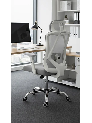 Silla de Oficina Gamer para Escritorio Gris