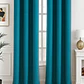 Cortina Blackout Tela Tipo Lino Gruesa 140x220 – Pack  2 Paños Turquesa - Miniatura 1