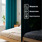 Cortina Blackout Tela Tipo Lino Gruesa 140x220 – Pack  2 Paños Turquesa - Miniatura 2