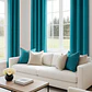 Cortina Blackout Tela Tipo Lino Gruesa 140x220 – Pack  2 Paños Turquesa - Miniatura 5