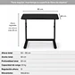 Escritorio Funcional Altura Ajustable 80x60x63-86cm Negro - Miniatura 3