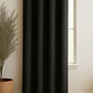 Cortina Blackout Tela Tipo Lino Gruesa 140x220 – 1 Paño Negro - Miniatura 1
