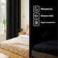 Cortina Blackout Tela Tipo Lino Gruesa 140x220 – 1 Paño Negro - Miniatura 2