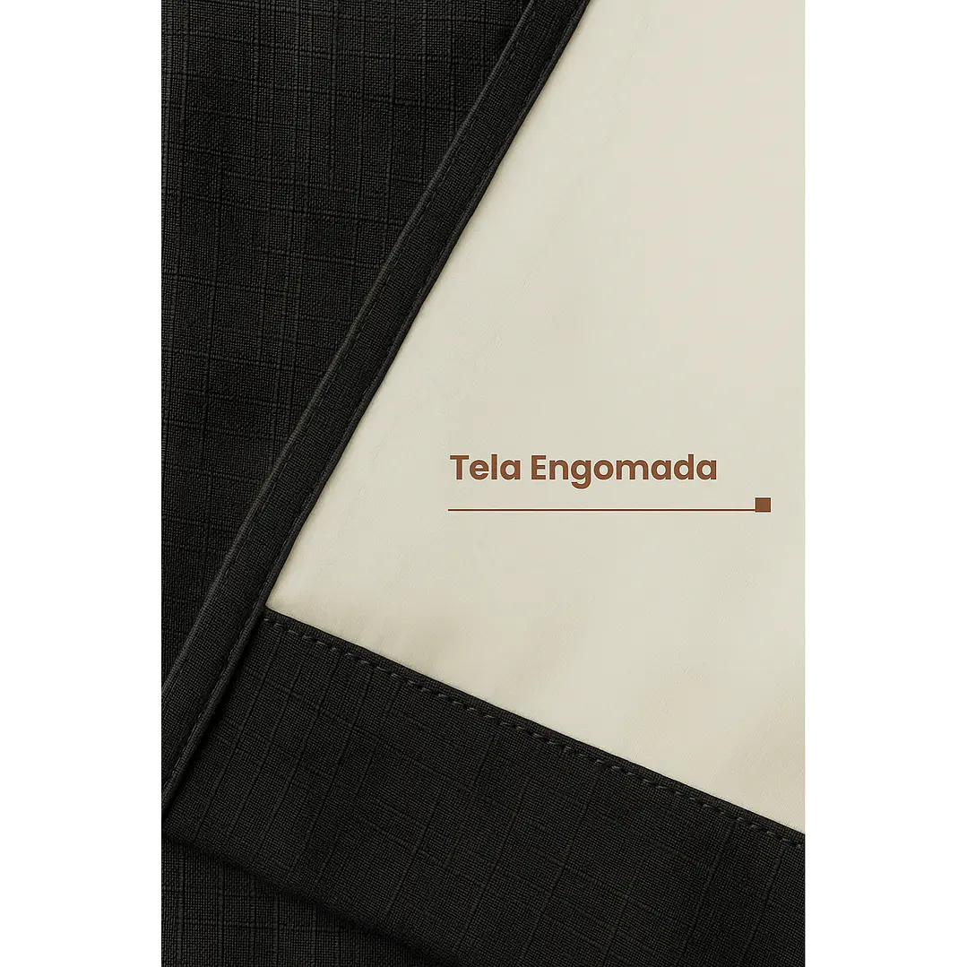 Cortina Blackout Tela Tipo Lino Gruesa 140x220 – 1 Paño Negro 4