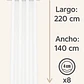 Cortina Blackout Tela Tipo Lino Gruesa 140x220 – 1 Paño Blanco - Miniatura 3