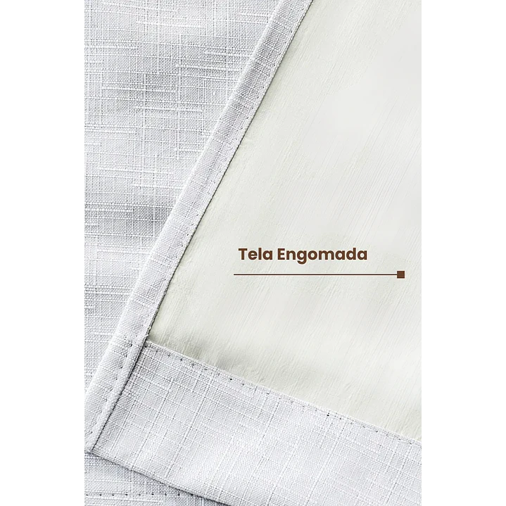 Cortina Blackout Tela Tipo Lino Gruesa 140x220 – 1 Paño Blanco 4