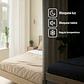 Cortina Blackout Tela Tipo Lino Gruesa 140x220 – Pack  2 Paños Blanco - Miniatura 2