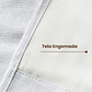 Cortina Blackout Tela Tipo Lino Gruesa 140x220 – Pack  2 Paños Blanco - Miniatura 4