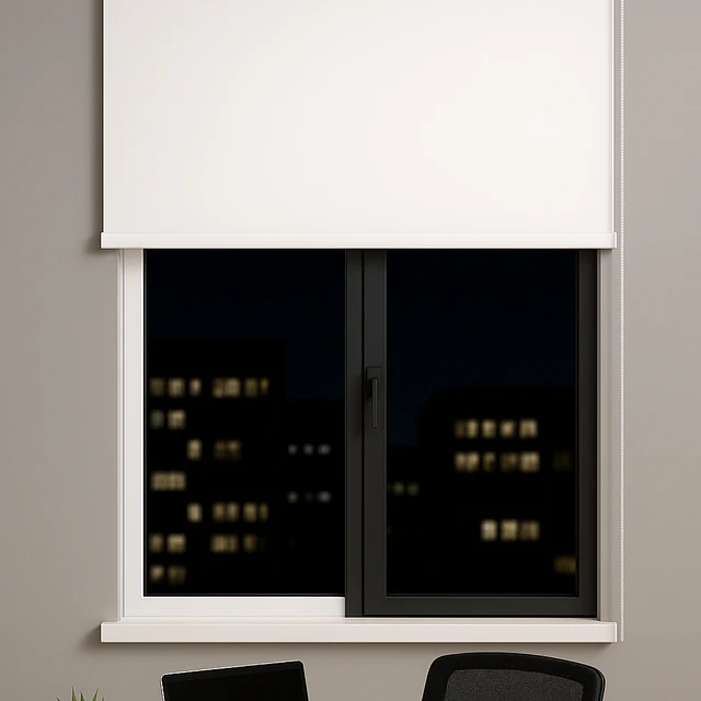 Cortina Roller Blackout Color Blanco