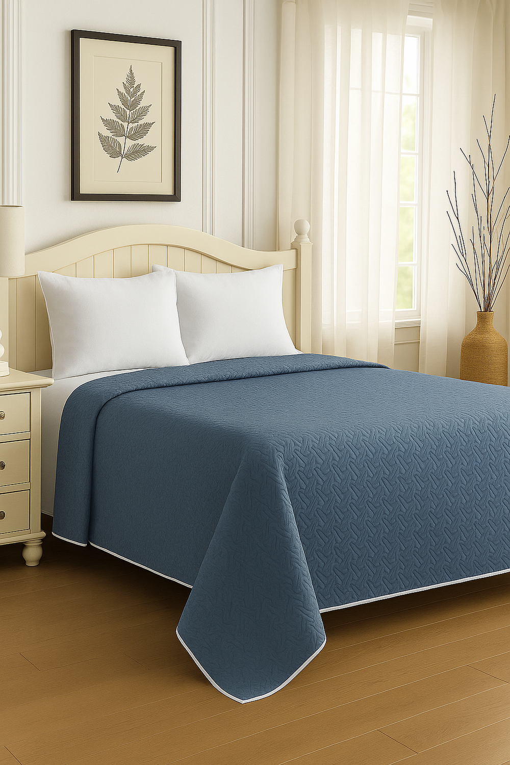 Cubrecama Quilt Reversible Azul