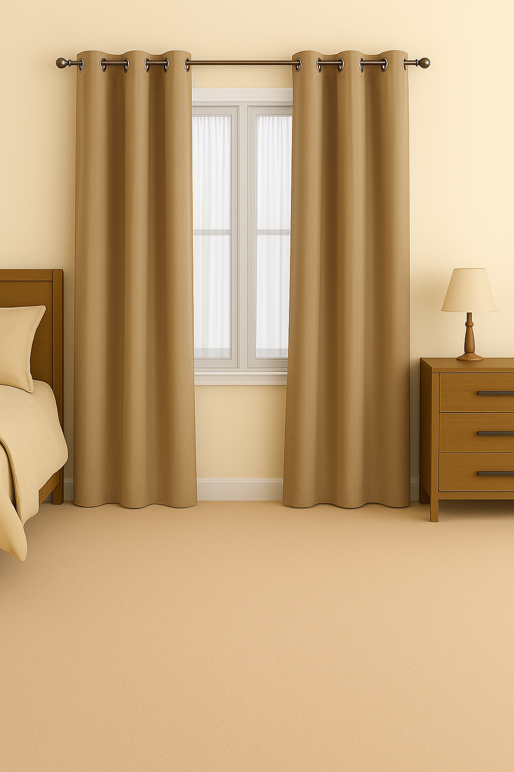 Cortina Blackout 100% Engomada Termica Tela Ligera 140x225 - Microfibra Premium - 2 Paños Verde