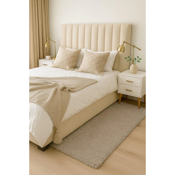 Alfombra Bajada De Cama Timmy Extra Suave Color Taupe 55x145 1