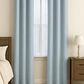 Cortina Blackout 100% Engomada Termica Tela Ligera 140x225 - Microfibra Premium - 2 Paños Azul Claro - Miniatura 1